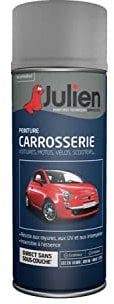 Julien Peinture Aérosol Relooking pour Carrosserie - Voitures et 2 roues - Gris Platine Métal 400ml