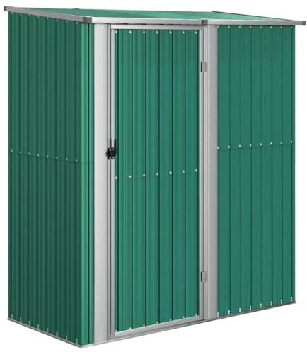 vidaXL Caseta para electrodomésticos, color verde, 180,5 x 97 x 209,5 cm, acero galvanizado