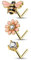 CM Crareesi Mania Bienen Nasenpiercing Ring Gold Nasenring 20G Nasenstecker Blume Stud Piercing Nostril Piercing Schmuck