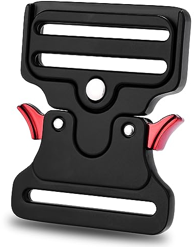 CooBigo Taktische Gürtelschnalle, Metall, taktische Schnallenverschlüsse für Gepäckgurt, Hundehalsband, Geschirr, Jagdtaschen, Clips, Zubehör, Ersatz, 2 Stück