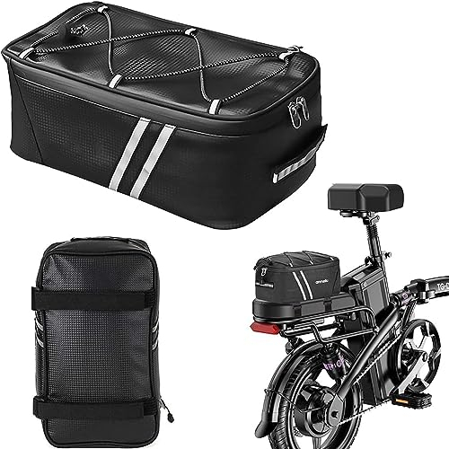 Pummny Sacoche Vélo Porte, Vélo Sacoche Porte Bagages, Sacoche Porte Bagage Velo Arriere, Sac de Coffre Vélo, Sacoche Double pour Vélo, Sac de Coffre Vélo Sac de Rangement pour Vélo de Voyage (8L)
