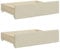 vidaXL Bettschubladen 2 STK., Bettkasten mit Rollen, Schubkasten Schublade für Bett, Bettschubkasten Unterbettschublade, Creme Holzwerkstoff Kunstleder