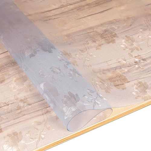 ANRO Film de protection de table avec structure pour haute brillance et nappe en verre - 1,5 mm - 145 x 90 cm