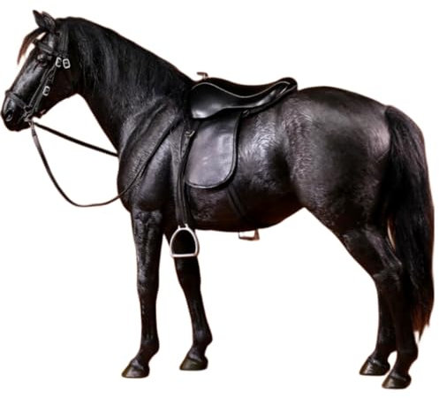 HiPlay MRZ Collectible Horse Figure: Warmblood Horse, Expertly Hand-Painted, Lifelike, Safe Resin, 1:6 Scale Miniature Animal Figurine HS003