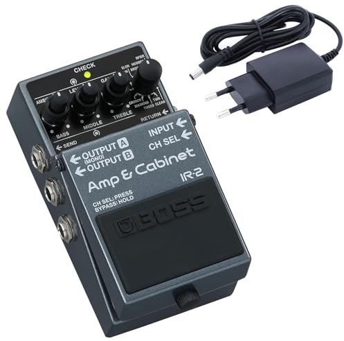 Boss IR-2 Amp & Cabinet Modeler y cargador IR con fuente de alimentación keepdrum 9v