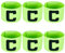 CREATCABIN 6 Stück Kapitänsbinde,Verstellbares Nylonarmband,Fußball,Fußballspieler,Handgelenk,Anti-Drop-Armbänder Für Erwachsene,Jugendliche,Laufen,Radfahren,Training,Joggen,Reisen,32x6.4cm,Grün