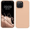 kwmobile Handyhülle für iPhone 14 Pro Max Hülle, für iPhone 14 Pro Max Case - Hülle Silikon - kabelloses Laden - Pastell Pfirsich