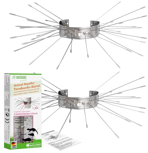 ISOTRONIC Marderabwehrgürtel 6er Set für Fallrohre I Marderabwehr aus Edelstahl für Haus Dachrinne und Baum - individuell anpassbare Marderabwehr (3)