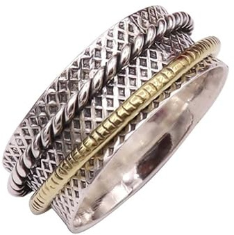 Ring Versilberter Damen & Herren handgefertigter Schmuck TSR22A_69 (22.0)