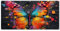 MuchoWow© Gartenposter Groß 200x100 cm XXL Outdoor Bilder Gartendeko für draußen Wetterfest Garten Deko Banner Draußen Bild Garden Decoration Schmetterling - Graffiti - Neonkunst - Farbenfroh - Kunst