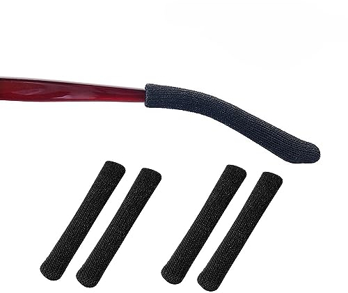 2 Paar Brillen Ohrpolster Brille Rutschstopp Brillen Ohrenkissen Pads Brillen Ohrgriffe Stricken Anti Rutsch Brillenbügel,Schwarz
