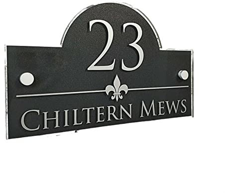 ZiYouao House Numbers Customize Modern House Address Plaque Door Number Signs Name Plates Glass Effect Acrylic Front Door Numbers(Type 7,10cm x 14cm)