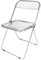 Hochwertige Klappstuhl für Esszimmer Büro Konferenz 45x47x74 cm (Grau)