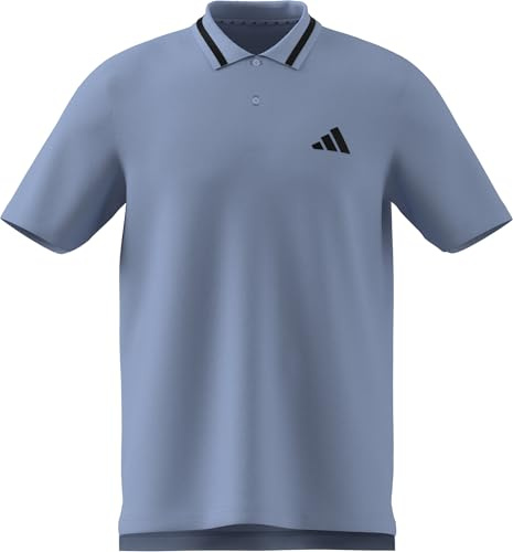 adidas Herren Essentials SMALL Logo Pique Polo Shirt, Glow Blue/Black, XXL