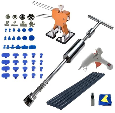 WESLNN Martillo De Metal For Abolladura De Carrocería De Coche, Herramienta Extractora For Quitar Bollos, Kit De Reparación De Abolladuras Sin Pintura, Ventosa, Herramientas De Garaje