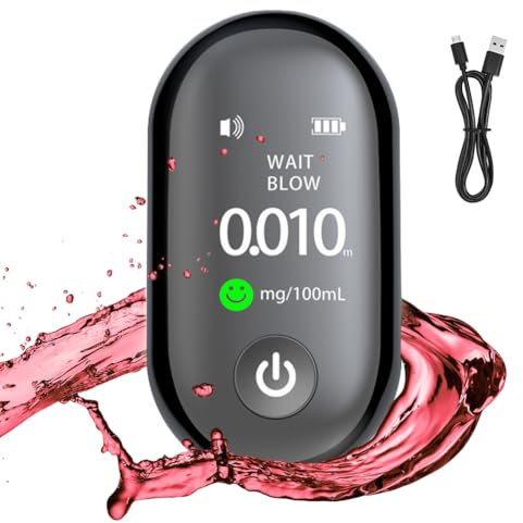 DASIAUTOEM Alkoholtester Polizeigenau, Professioneller Alkoholtester, Atemalkoholtestgerät, Wiederaufladbarer Tragbarer Alcohol Tester Digitaler Atemalkoholtester für Persönlichen Gebrauch Hause Party