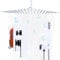 GETSHOWERSET Home Rainfall Shower System with Handle Set, Ceiling Mounted 16 Inch Rain Shower Head with Handheld Spray, High Pressure Shower Faucet Combo Set with Rough-in Valve, Chrome