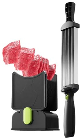 Dünnfleisch Slicer – Beef jerky Slicer, Meat Cutter 2 or 4 mm Thickness Adjustable Jerky Slicer | Stainless Steel Food Processor Beef Kitchen Accessories