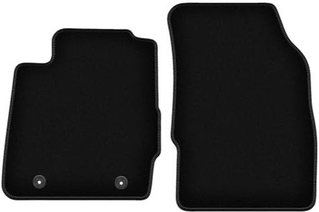 Wielganizator Velours Vorne Fußmatten passend für Ford Fiesta MK7 (2008-2011) | Qualität: Basic - Genaue Passform, rutschfeste Untregrund 2-teilig - Schwarz