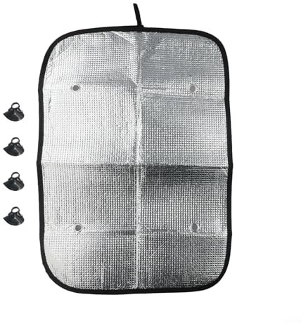 Pare-soleil de porte réfléchissant pour camping-car, matériau d'isolation avec ventouses pour un ajustement sûr