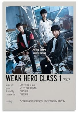 Ästhetisches Wandkunstposter Weak Hero Class 1 für Wohnzimmer, Schlafzimmer, dekorativer Maldruck, 30 x 45 cm, ungerahmter Stil