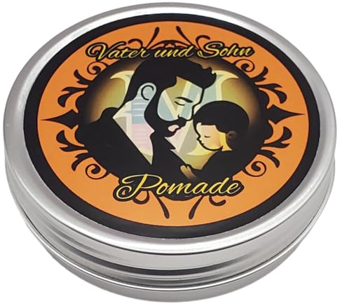 FETTKOPP POMADE - Vater & Sohn - Frisch-Herb-Süß-kraftvoll - mittlerer-fester Halt - 51g Haarwachs & Haargel Alternative Barbershop Hairstyling Herrenpomade ölbasiert Made in Germany