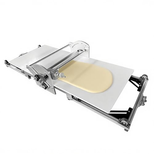 GESAIDES Sfogliatrice Elettrico Professionale, Macchina per Pasta Sfoglia, con Spessori Regolabili, per Croissant, Pizza e Pasta, Superficie Antiaderente in PP