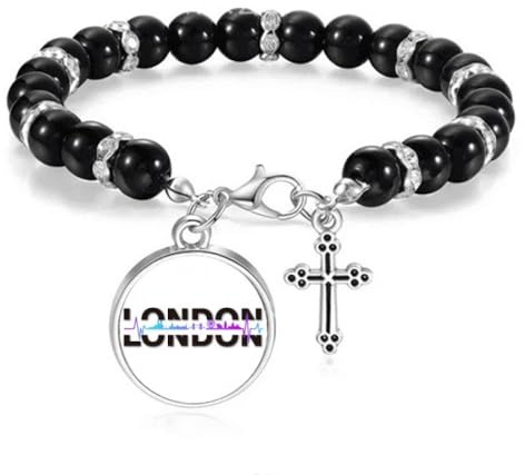no/no City Radio London Building Perlenarmband Boho-Schmuck für Männer und Frauen