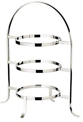 EDZARD Telleretagere Sina (Höhe 42 cm, für Teller Ø 20 bis 28 cm) | schwerversilbert, Tellerhalter, Tischdeko, Geschenkidee, Partydeko, Servierset