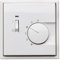 Halmburger Raumthermostat RTR-7013rg inkl. Jung LS 990 Rahmen LS981WW alpinweiß und Abdeckung, Öffner mit Schalter EIN/AUS für Stellantriebe 230V stromlos geschlossen