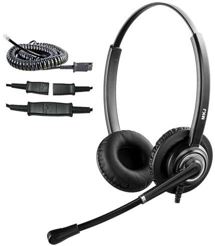 MKJ Cisco Headset with Noise Cancelling Microphone Corded RJ9 Phone Headset for Cisco CP-7821 7861 7941G 7942G 7945G 7962G 7965G 7975G 7971 8851 9971etc