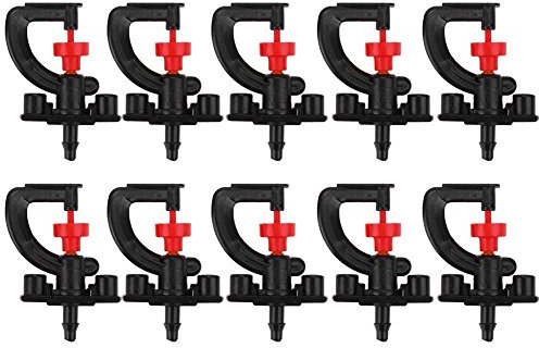 starnearby 10 x 360° drehbare Mikrodüsen-Sprinkler für Garten, Pflanzenbewässerung, Zerstäuber, automatische Bewässerung