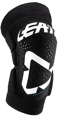 Leatt La 3DF 5.0 es una rodillera flexible y ventilada completa adaptada a la práctica de la bicicleta de montaña, rodilleras, unisex, color blanco y negro