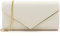 Dexmay Clutch, Lackleder, Umschlag, glänzend, für Süßigkeiten, faltbar, Clutch, Abendtasche für Damen, Elfenbein, Medium