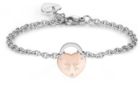 S'Agapõ Bracciale Donna in Acciaio con Simbolo Cuore | Collezione Lockme - SLM11