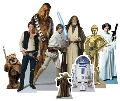 STAR CUTOUTS TT012 Star Wars Heroes Tops aka Table Toppers 9 Mini Cardboard Cutouts Chewbacca and Many More Perfect Articles for Children's Birthday and Theme Party Decorative Figures, Multicolour