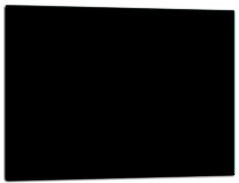 TMK | Glasschneidebrett 52x40, Herdabdeckplatte ceranfeld 1-telig klein glas, Glasschneideplatte, Spritzschutz, Universal Glasplate, Küche, Schwarz