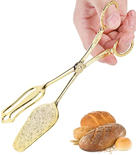Pince à Salade, pince à salade inox,pince de cuisine,Pinces de Cuisine en Acier Inoxydable,Pince de Service Rétro Pinces à Gâteau Pince à Barbecue Pinces à Buffet Pinces à Gâteau Pinces à Servir 22cm