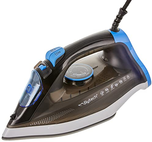 Sytech Plancha de Vapor, 2200w., Suela Ceramica, antical, antigoteo, Azul