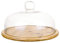UPKOCH Gâteau Plat De Service avec Dôme en Bois Dessert Stand Plateau Pâtisserie Fromage Affichage en Verre Dôme Cloche Plaque Maîtresse pour Gâteau à La Crème Désert Salade 29. 5CM