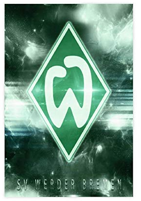 NZZZ Art Werder Bremen Leinwandposter Schlafzimmer Dekor Sport Landschaft Büro Zimmer Dekor Geschenk 30 x 45 cm Unframe style1