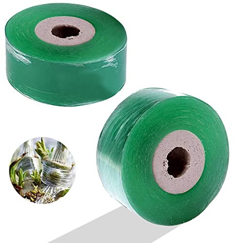 KOIROI Veredelungsband, 2 Stück Veredelungsband Pfropfband, Fuß Pfropfen Dehnbare Band, Veredelungsband dehnbar Tape, Biologisch Abbaubar, Feuchtigkeitssperre, Transparent, Herren Tools (Grün 2cm)