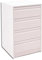 arelwood . com - Cajonera para Armario, Completamente Montada, Frente Postformado, Color Blanco, 45 cm Ancho x 55 cm Fondo - 4 Cajones 16 cm. Alto 72.8 cm. Entrega A PIE DE Calle