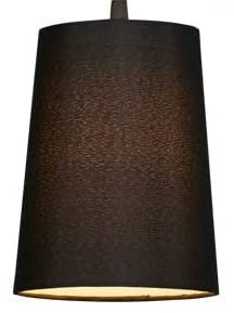 Stoffschirm E14 Ersatzschirm Ersatzteil Stoffleuchte Tischleuchte Pendelleuchte Lampenschirm weiß/grau (2 Stk. Schwarz konisch)