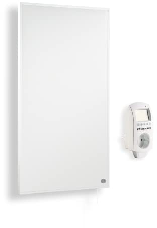 Riscaldatore a infrarossi Könighaus - 600 watt ✓ Doppia protezione anti-surriscaldamento ✓ Temperatura di esercizio in 2-4 min ✓ Montaggio a parete ✓ Termostato