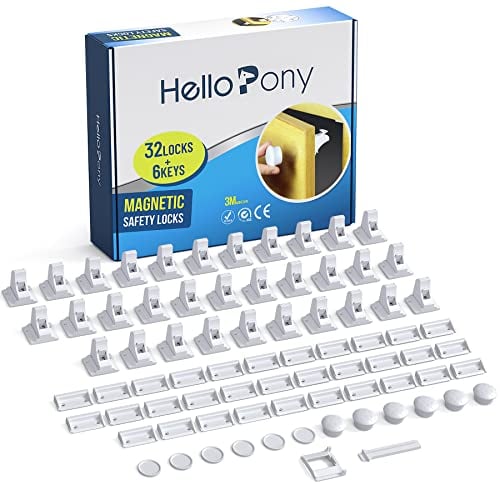 Verbesserte magnetische Schrankschlösser, Babysicherung, magnetische Sicherheitsschlösser (32locks+6keys)