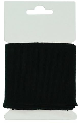 maDDma Nackenwärmer Öko-Tex 135x7cm Strickbündchen Baumwolle in 50 Farben erhältlich, Farbe: Schwarz