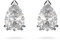 Swarovski Stilla Ohrstecker, Tropfenschliff, Weiß, Rhodiniert
