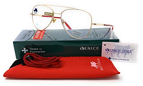 New Model Gafas de lectura con filtro bloqueo luz azul para gaming, ordenador, móvil. ULTIMA MODA Anti fatiga PILOTO unisex venice (+2.50, Rojo)