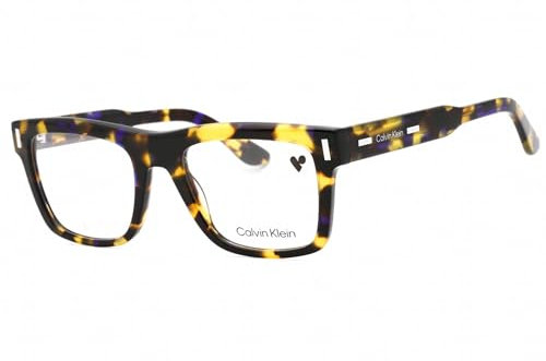 Calvin Klein Unisex CK23519 Sunglasses, 218 Brown Blue Havana, 52